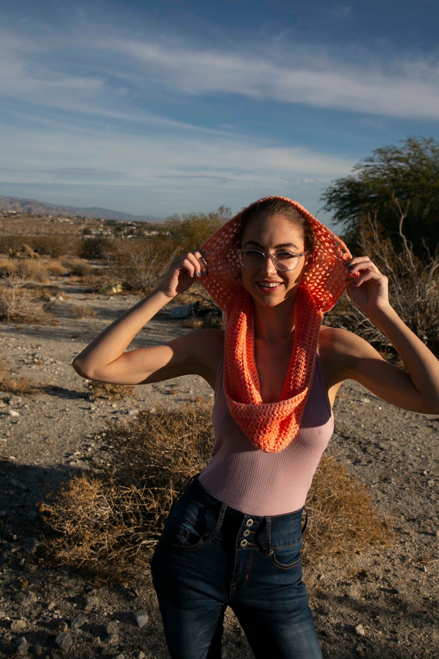 Hand Made Hooded Scarf