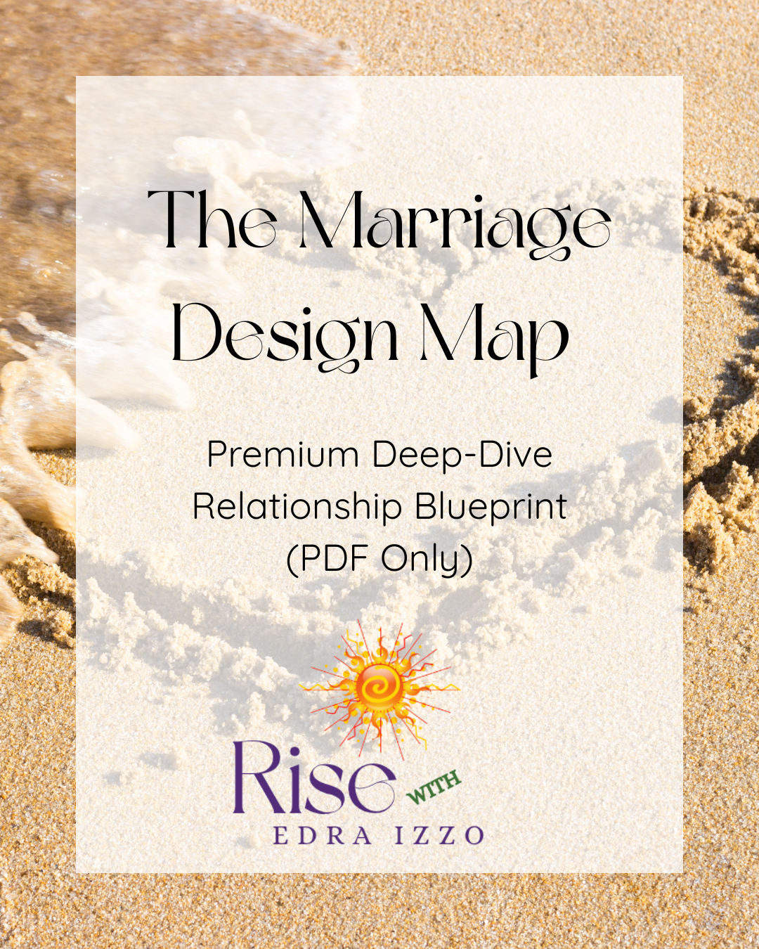 Cover of 'The Marriage Design Map' by Edra Izzo on a textured beige background