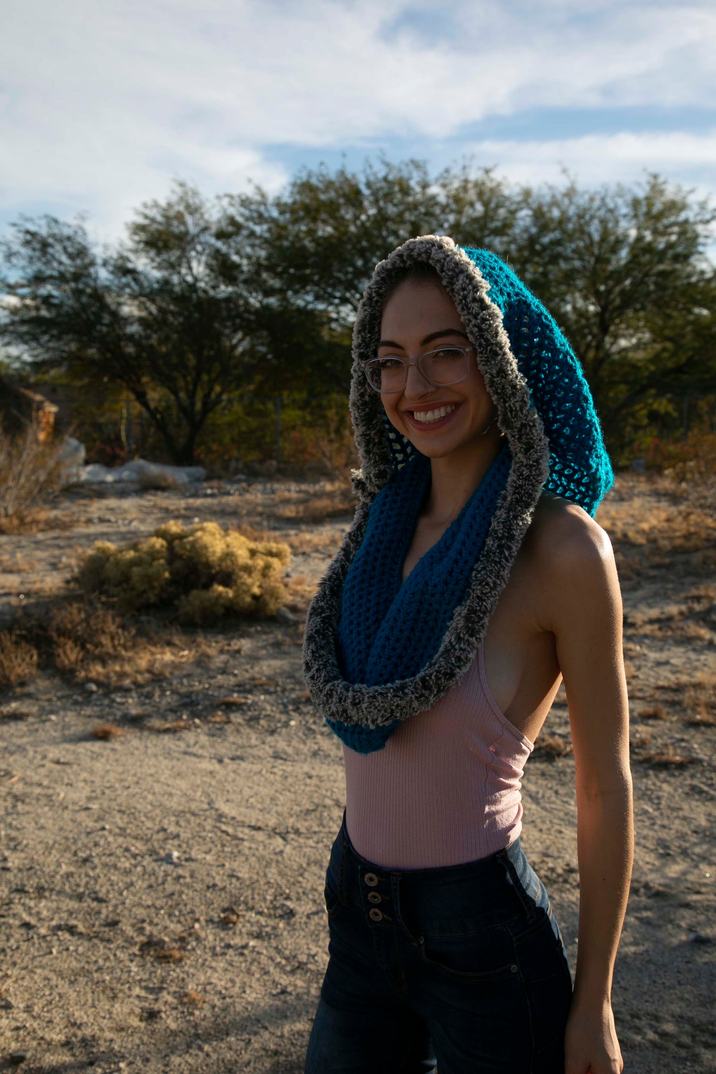 Hand Made Hooded Scarf